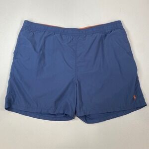 Polo Ralph Lauren 4XB Big Swim‎ Trunks Shorts Blue Orange Pony Logo
